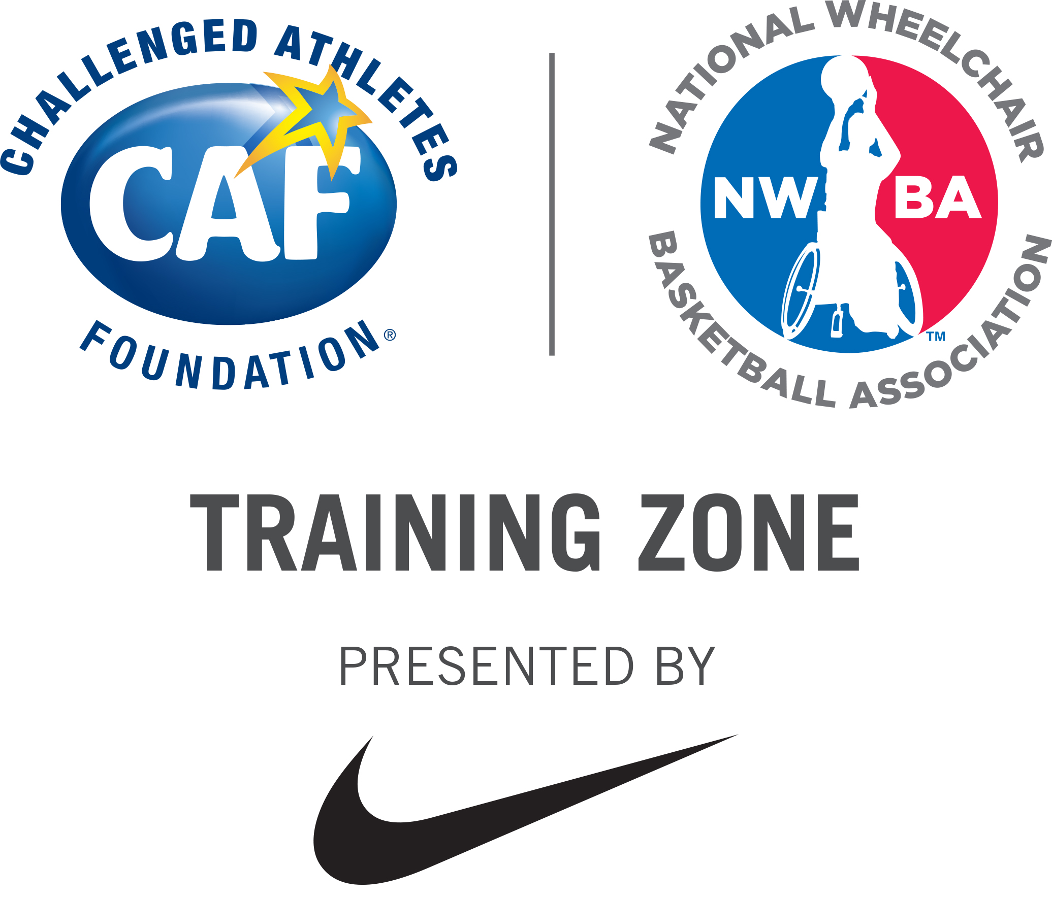 CAF+ NWBA + Nike Training Zone logo